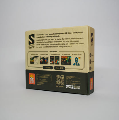 S for Startup | Card game for all ages | From idea to unicorn: deal cards, crush rivals, build empires | Learn about startups | 2 - 4 Players | Multicolor | HSN:950440