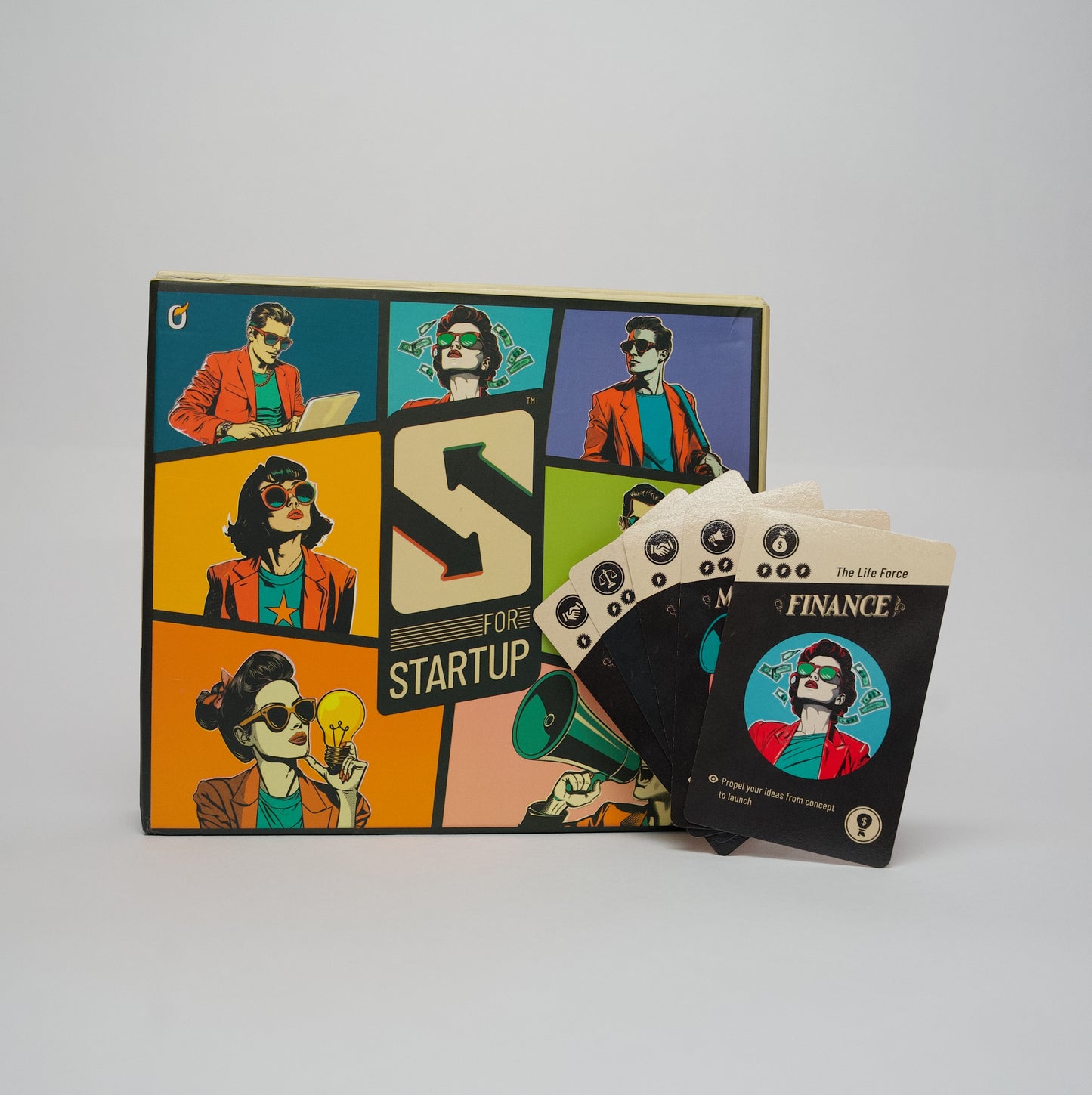 S for Startup | Card game for all ages | From idea to unicorn: deal cards, crush rivals, build empires | Learn about startups | 2 - 4 Players | Multicolor | HSN:950440