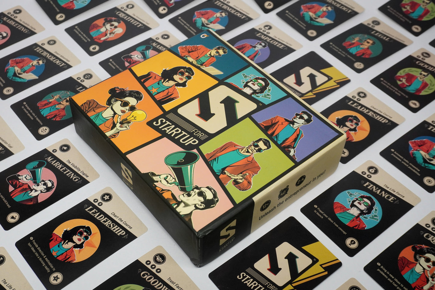 S for Startup | Card game for all ages | From idea to unicorn: deal cards, crush rivals, build empires | Learn about startups | 2 - 4 Players | Multicolor | HSN:950440